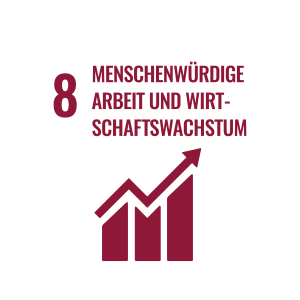 Icon SDG 8 Menschenwürdige Arbeit und Wirtschaftswachstum