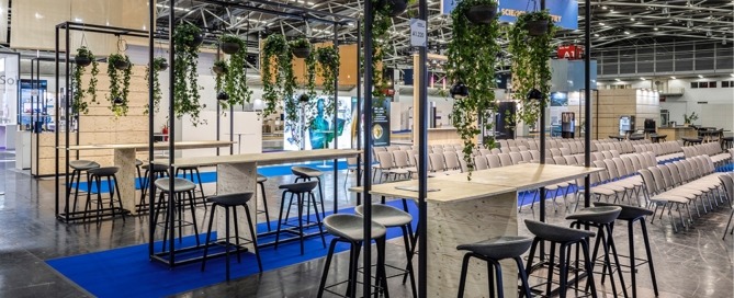 Raumkonzept Laser World of Photonics 2023, Forum, Stehtische