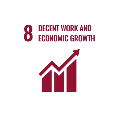 Icon SDG 8 Decent Work and Economic Growth